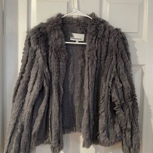 Heartloom lilac fuzzy cardigan. Size small. Like new. Worm once.